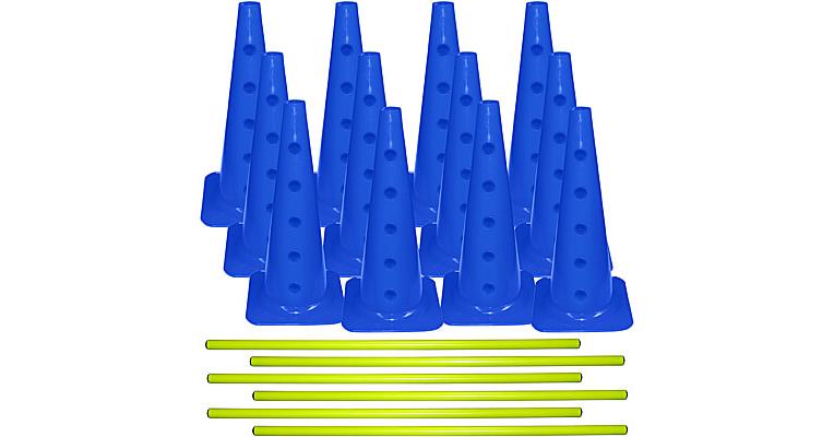 BUNDLE DEAL Dog Agility Hurdle or Cavaletti Set 12 Cones and 6 Poles Clean Run